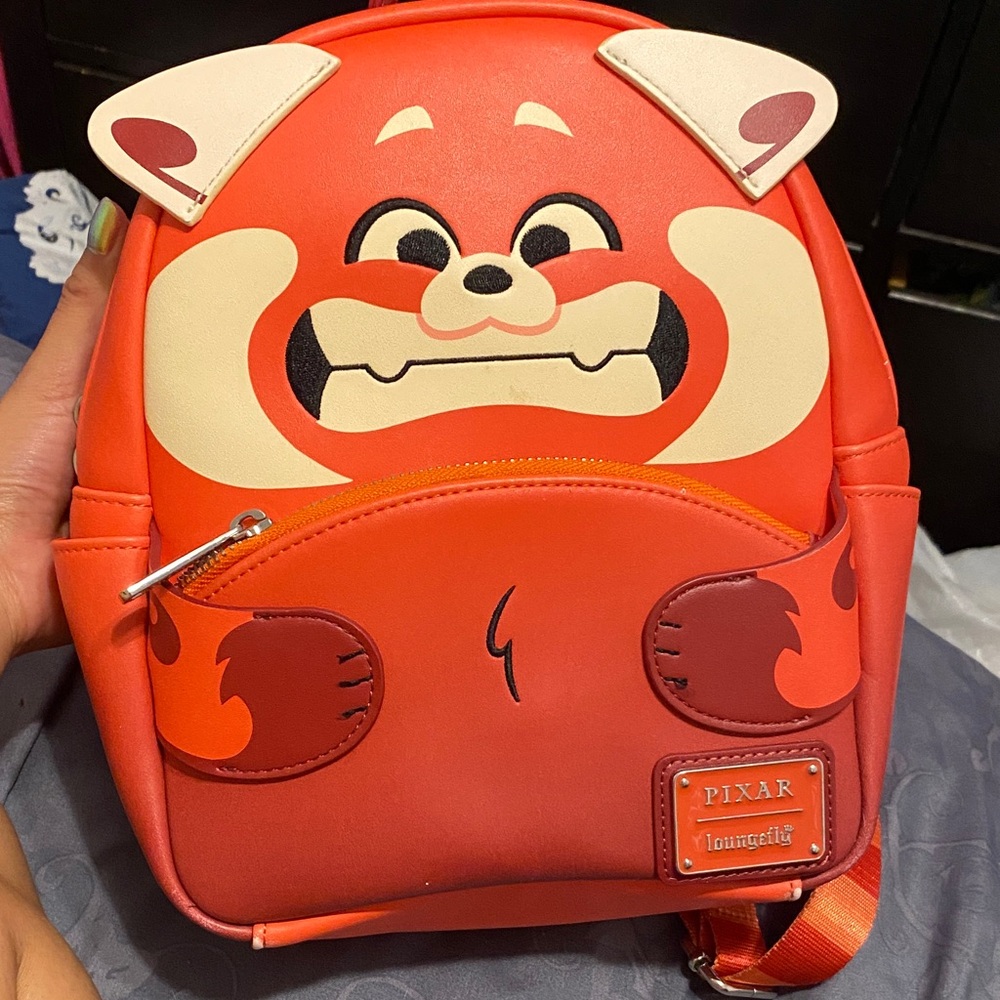 Loungefly Pixar Red and Cream Panda Backpack